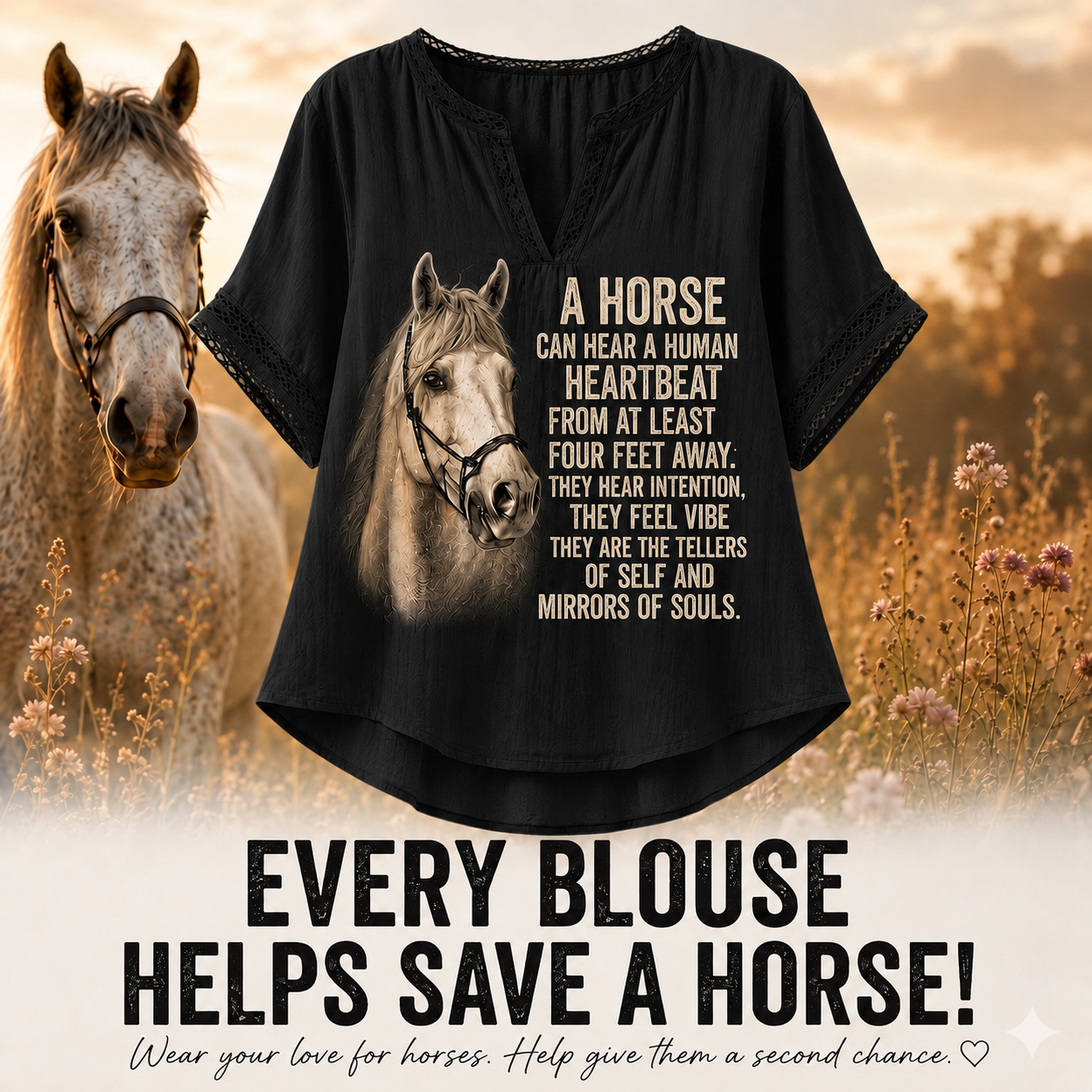 Women's Horse Summer Blouse