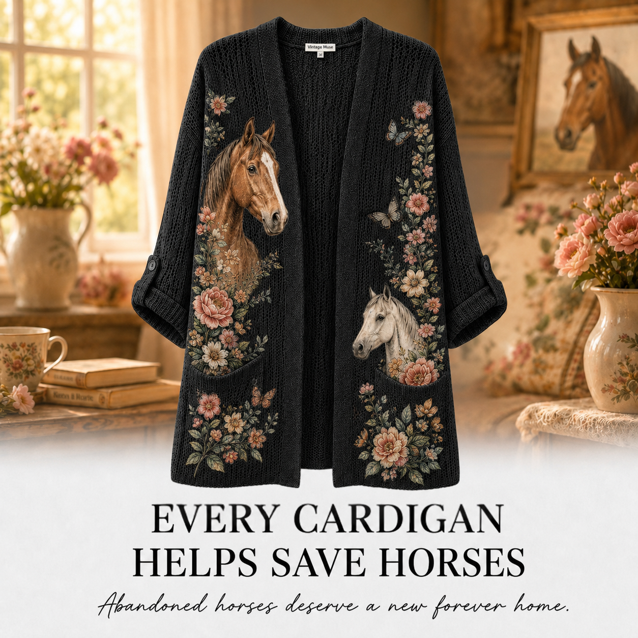 Women's Horse Summer Cardigan