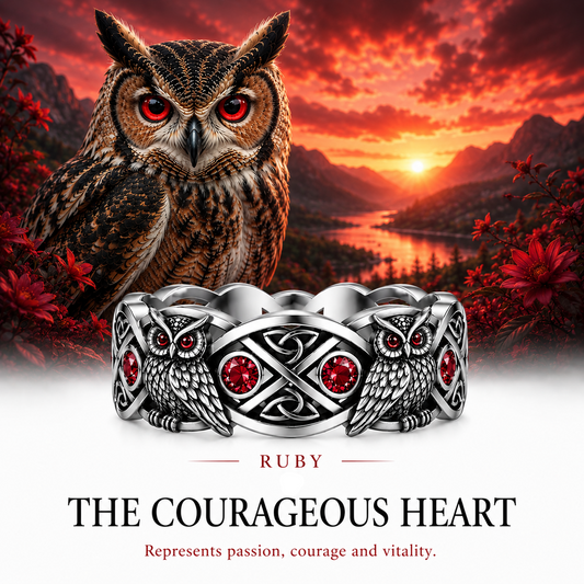 The Ruby Owl Ring