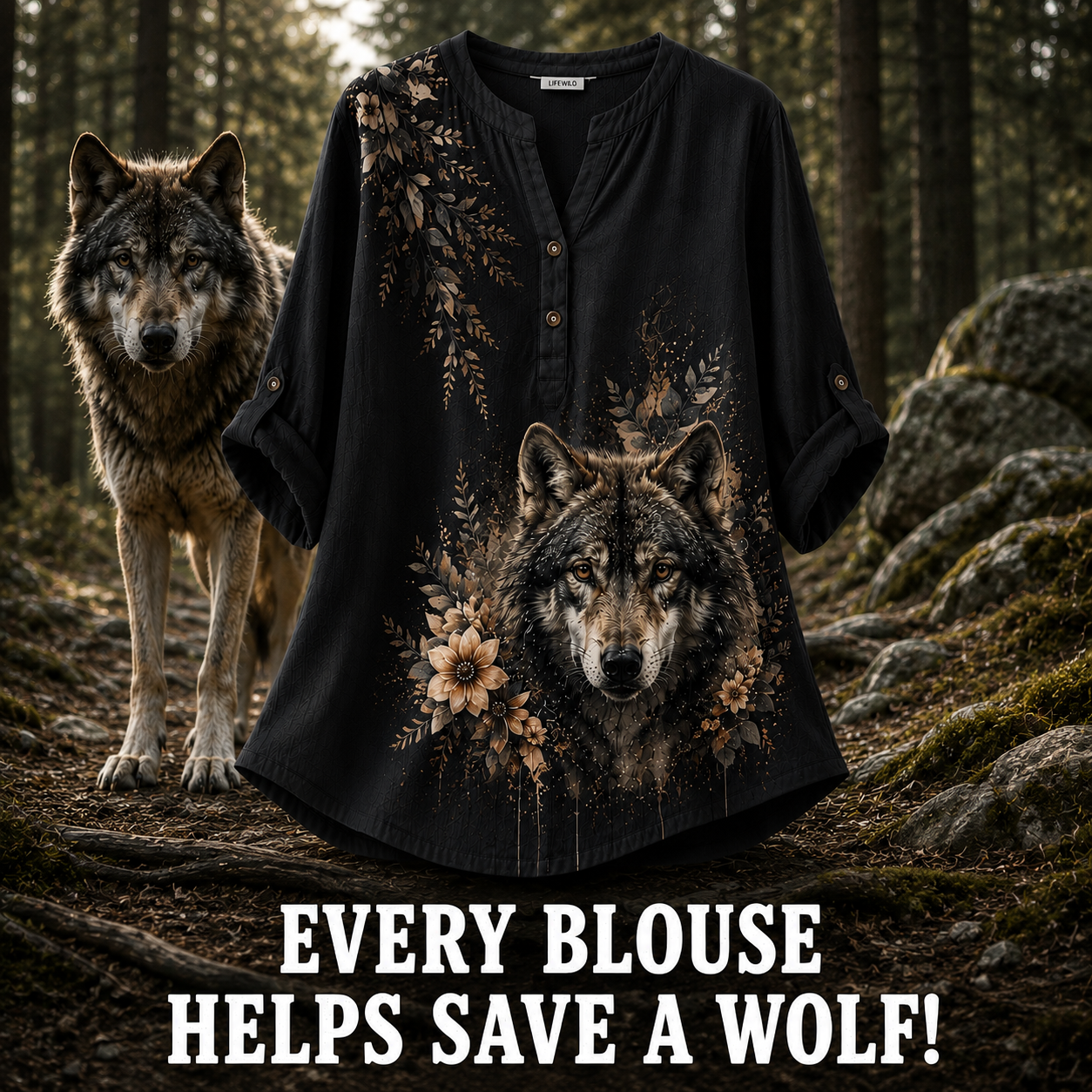 Wolf Summer Blouse