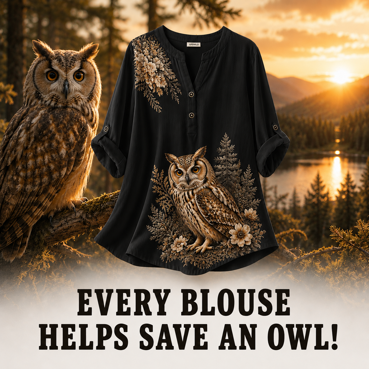 Women's Owl Blouse