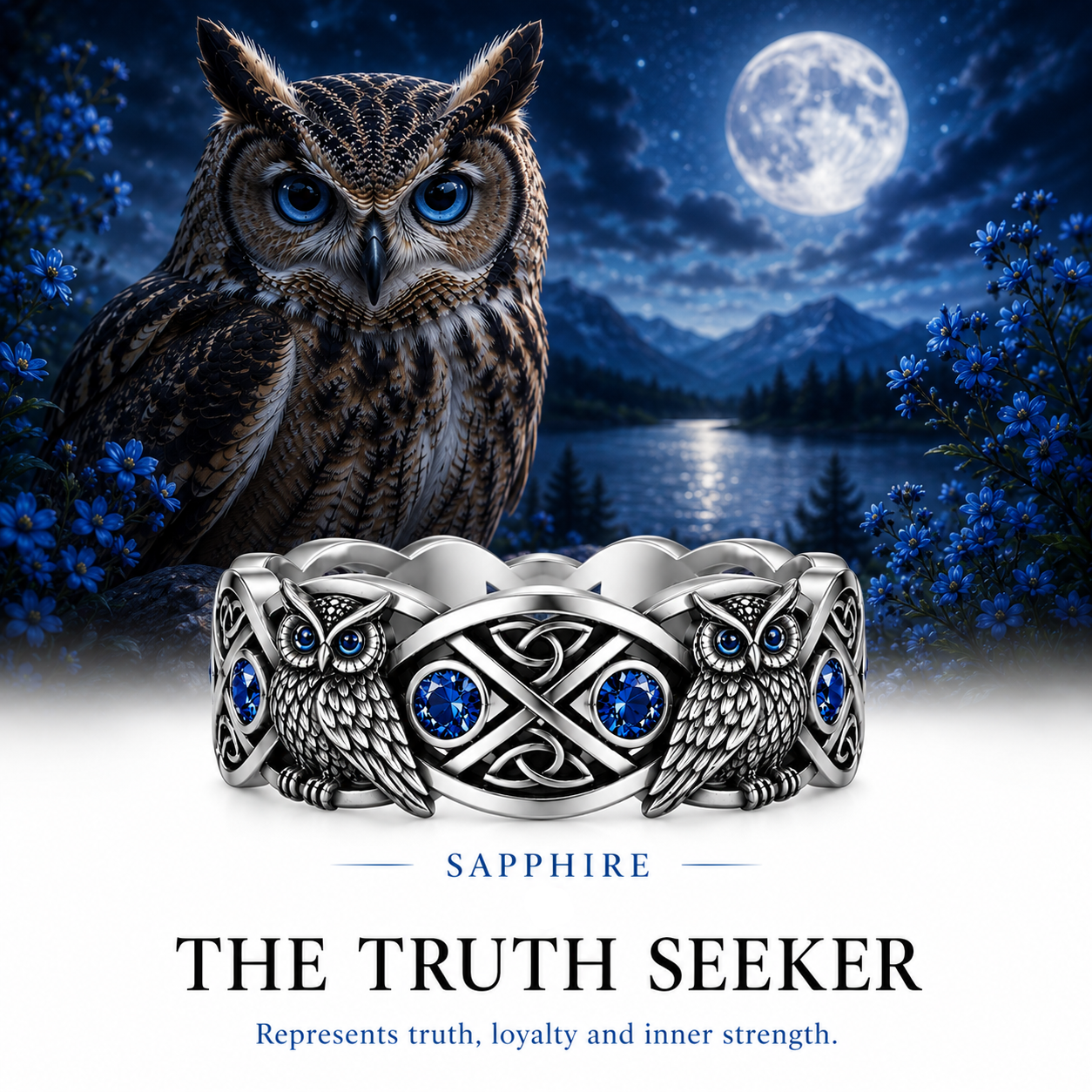 The Sapphire Owl Ring