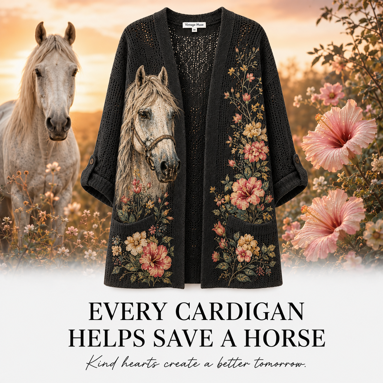 Women's Summer Horse Cardigan