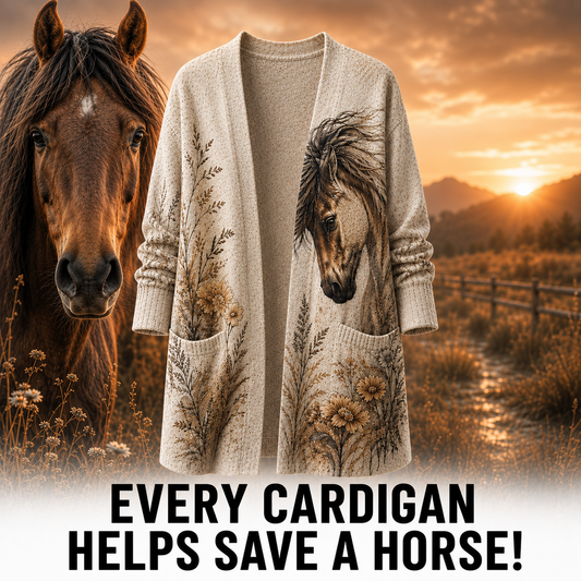 Horse Summer Knit Cardigan