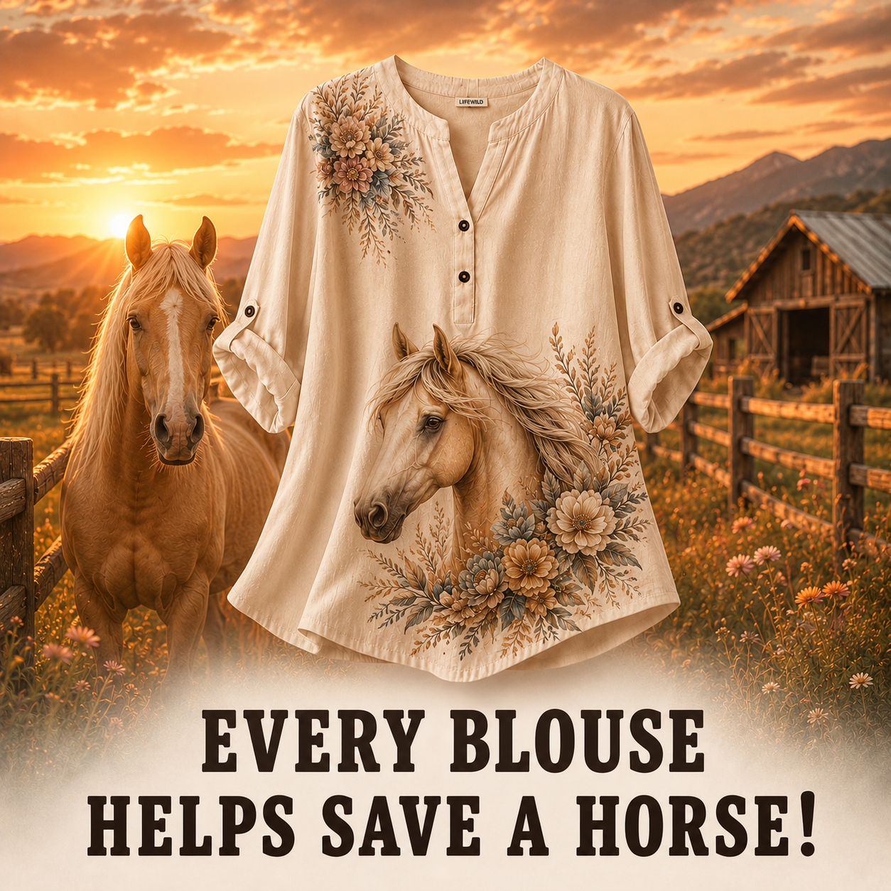 Women's Horse Blouse