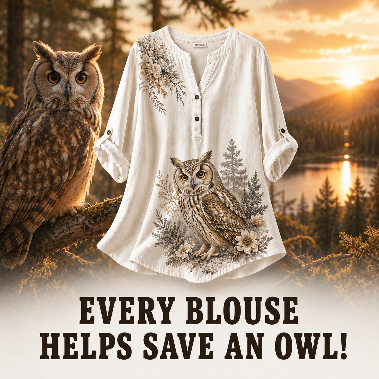 Women's Owl Blouse