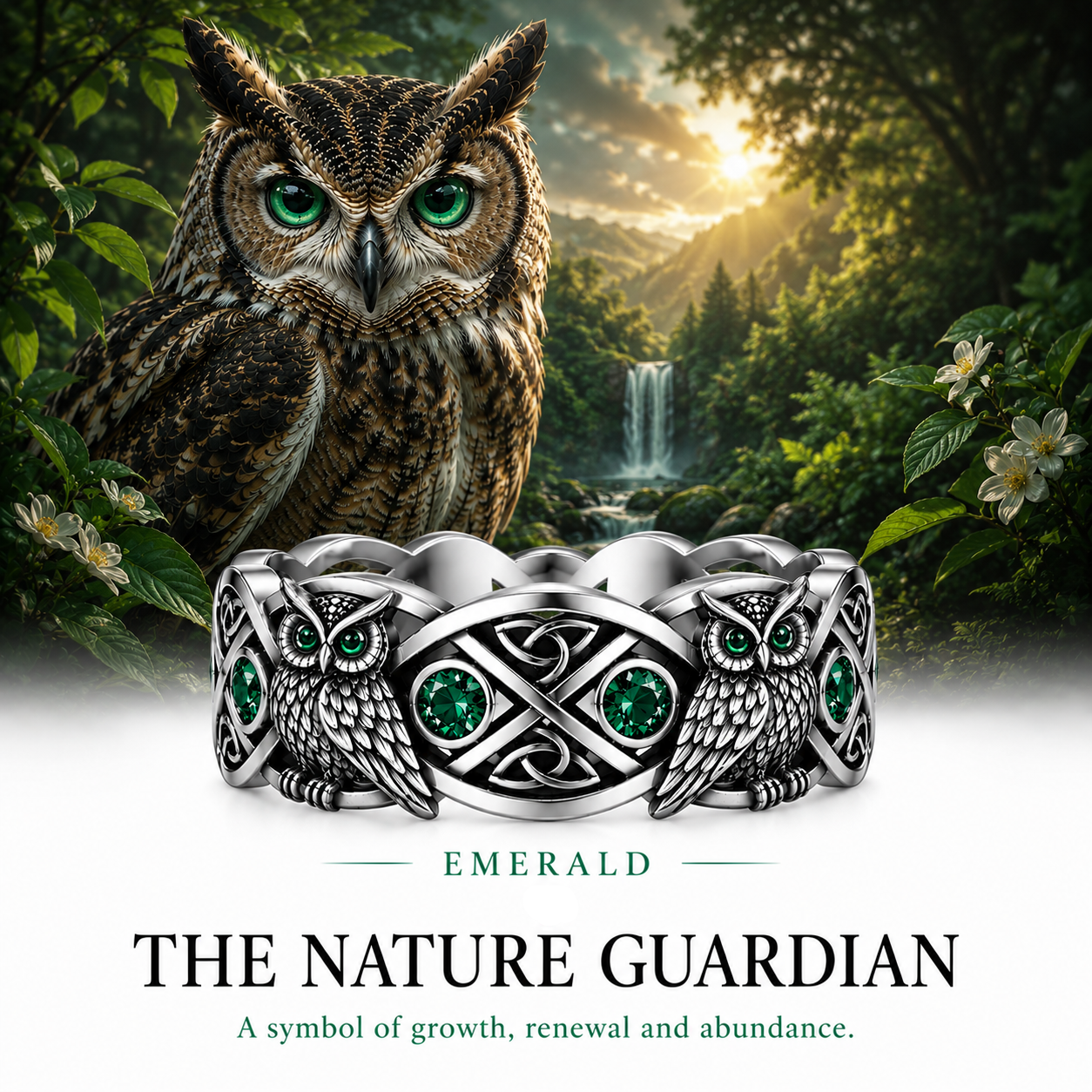 The Emerald Owl Ring