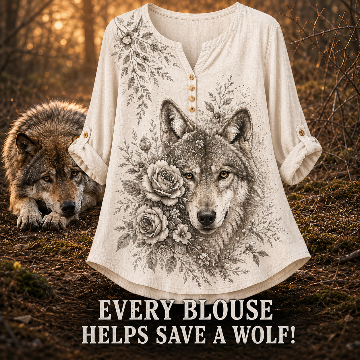 Wolf Lightweight Blouse